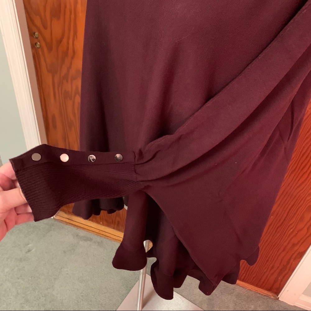 ALFANI Turtleneck Ruffle Poncho Style Sweater - Picture 6 of 14